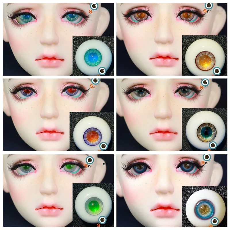 1/12 1/8 1/6 1/4 1/3 Scale BJD Make Up Accessories Doll 8mm-26mm Full Size Glass Eyeball For BJD/SD YOSD MSD SD13 SSDF C1010