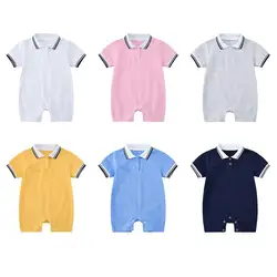 2021 Cotton Newborn Bodysuits Baby Girls Jumpsuits Summer Short Toddler Clothing Fashion Clothes Children' Kids POLO Shirt