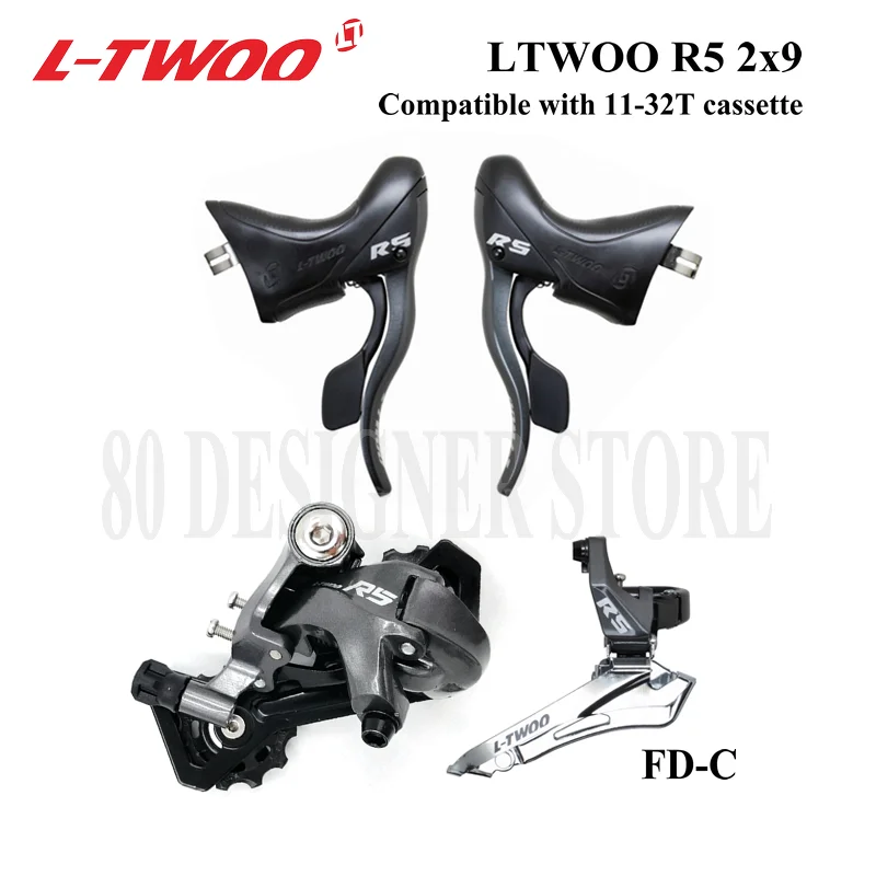 LTWOO R5 2x9 groupset brake shifter 9 speed rear derailleur compatible 32t cassette R7000 Tiagra Sora sensah IGNITE, LTWOO R9