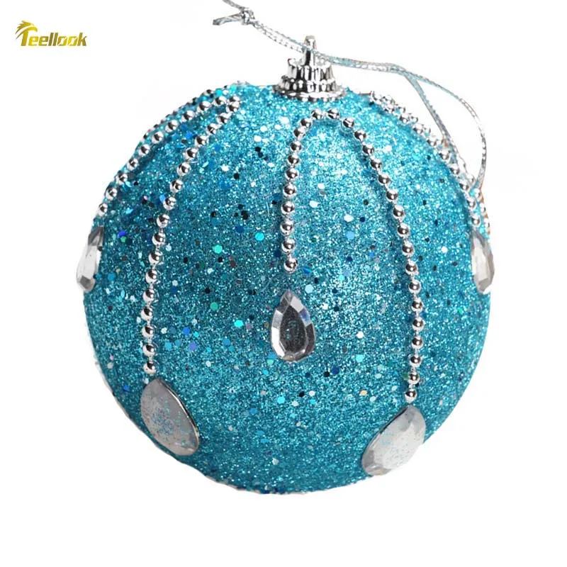 

Teellook 10pcs 8cm bubble Christmas ball Christmas tree pendant Christmas mall hotel home decorations