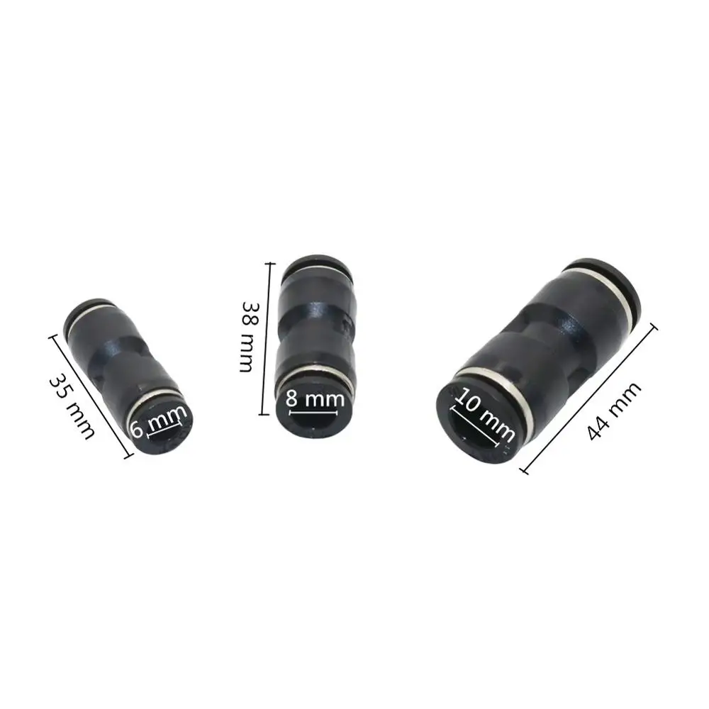 Pneumatic Fitting Hose Connector Tube Plastic Joint Compressor Push-in Quick Connector 6mm 8mm 10mm Out Diameter Pipe Interface