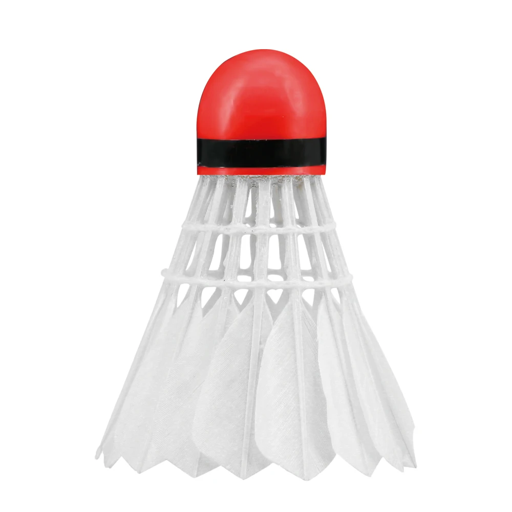 11PCS Gans Feder Rot Kopf Shuttlecocks Badminton Im Freien Sport Federball fรผr Ausbildung Spiel Fliegen Stabilitรคt Dauerhaft Bรคlle