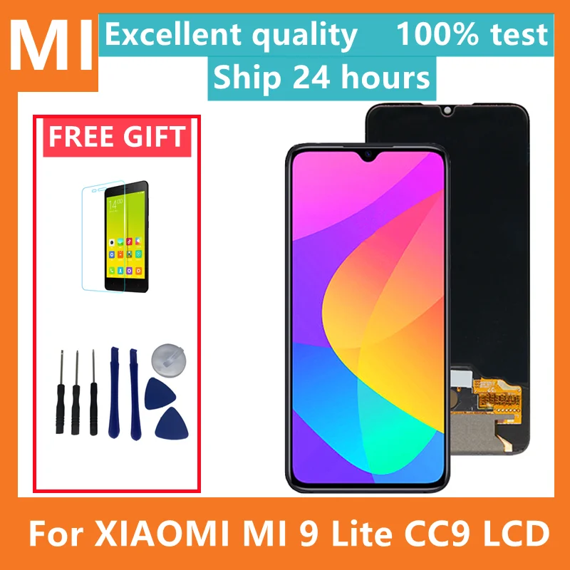 

ЖК-дисплей 6,39 дюйма MiCC9 для Xiaomi Mi 9 lite, ЖК-дисплей, сенсорный экран, дигитайзер в сборе, детали для Xiaomi Mi CC9, ЖК-дисплей