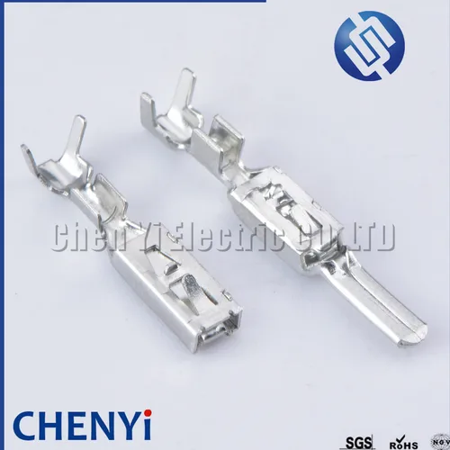 Imagen 2 del producto 50 Uds. Terminales de cobre de cableado estañado de latón H62 de pines serie de 2,8mm para conector automotriz DJ615A-2.8 × 0.8A 50290937 09441391