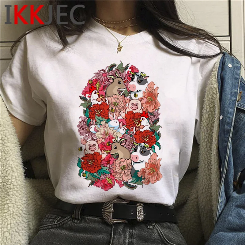 Vegan t shirt top tees female casual vintage couple  t-shirt graphic tees women