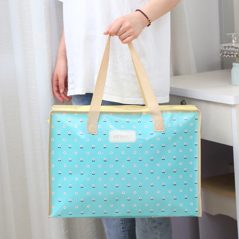 Newest Color Printing Eco Shopping Bag Foldable Reusable Tote Folding Pouch Travel Non-woven Bathroom Storage Bag