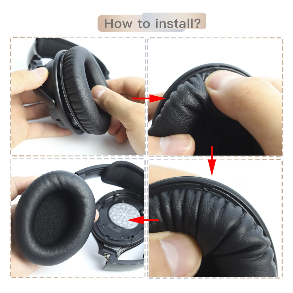 EarTlogis Replacement EarPads Bumper for Taotronics TT-BH22 Headset Parts Earmuff Cover Cushion Cups Pillow Headband Head beam