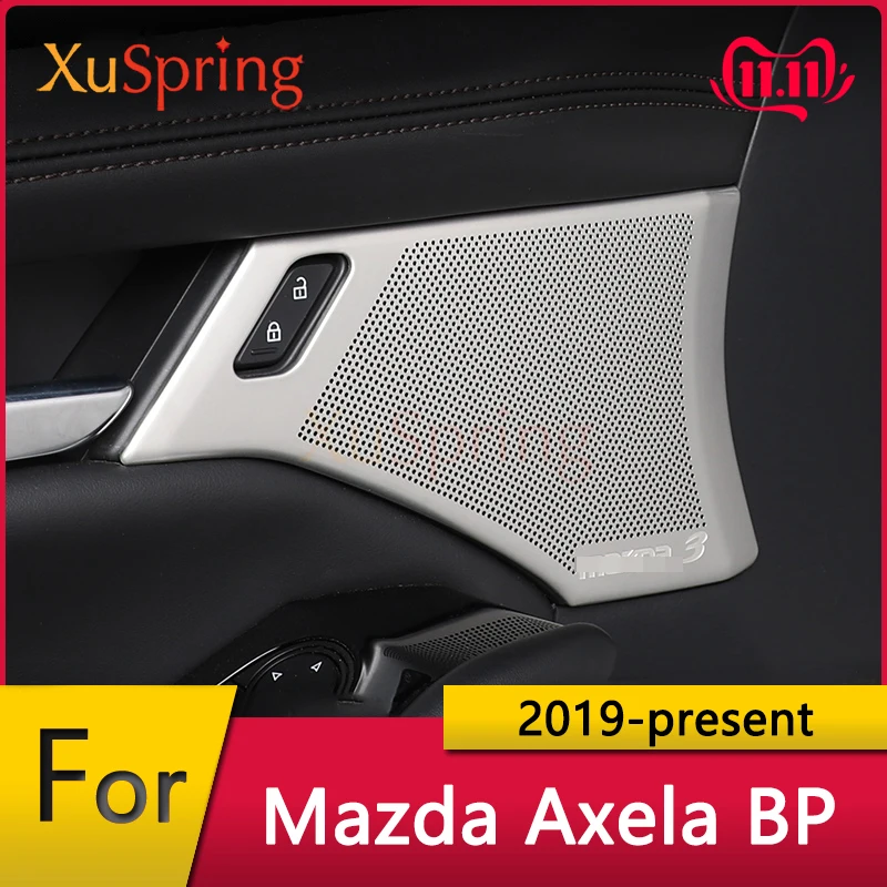 

Door Speaker Cover Stereo Treble Audio Sound Trim Frame Ring Sticker Interior Styling For Mazda3 Mazda 3 Axela 2019 2020 2021 BP