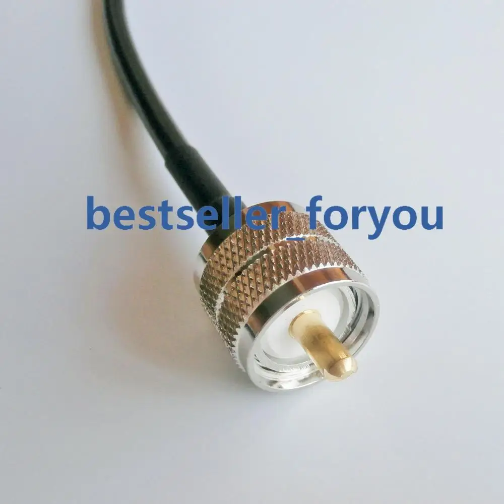 50cm RG58 Cable PL259 UHF Male Plug To BNC Q9 Male Straight Crimp Pigtail 20inch