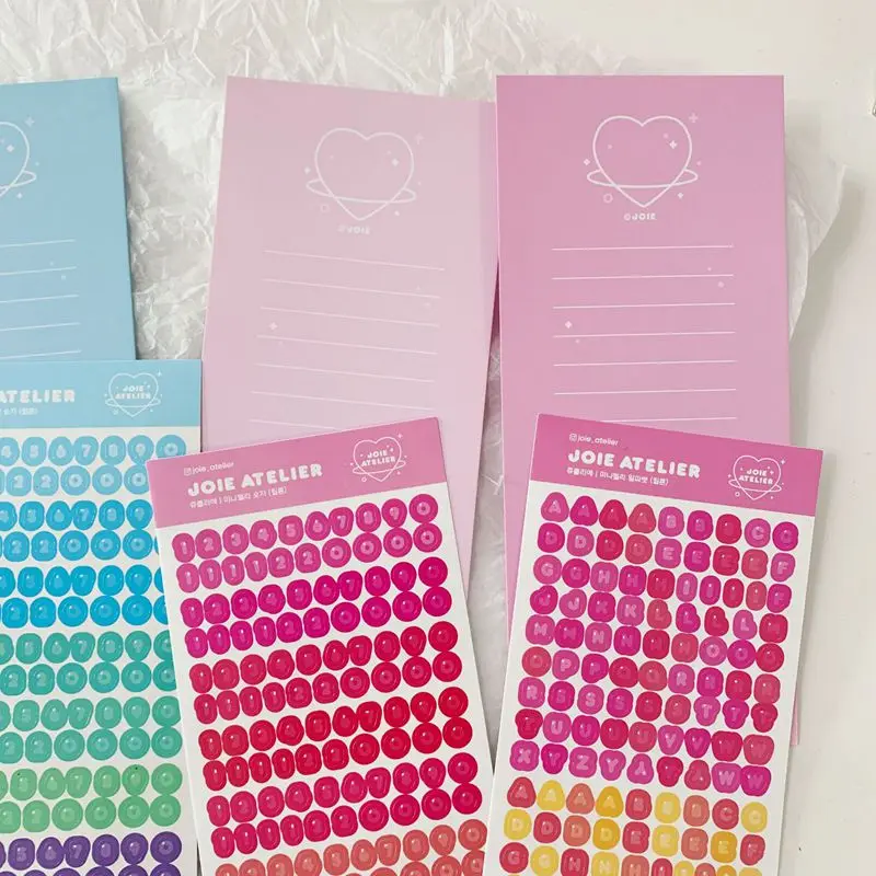 Candy Color Mini Alphabet Stickers Scrapbooking Decorative Number Sticker DIY Diary Album Stick Label Kawaii Stationery
