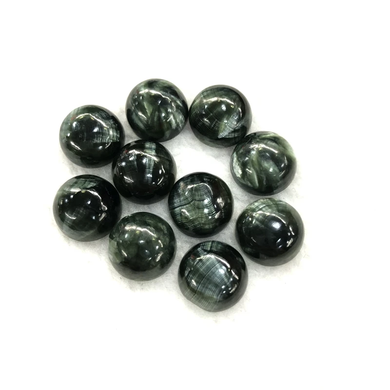 

Wholesale 5ps/lot Natural Seraphinite Bead cabochon,8mm 10mm 12mm 15mm 20mm Round Clinochlore Gem Stone Cabochon Ring Face