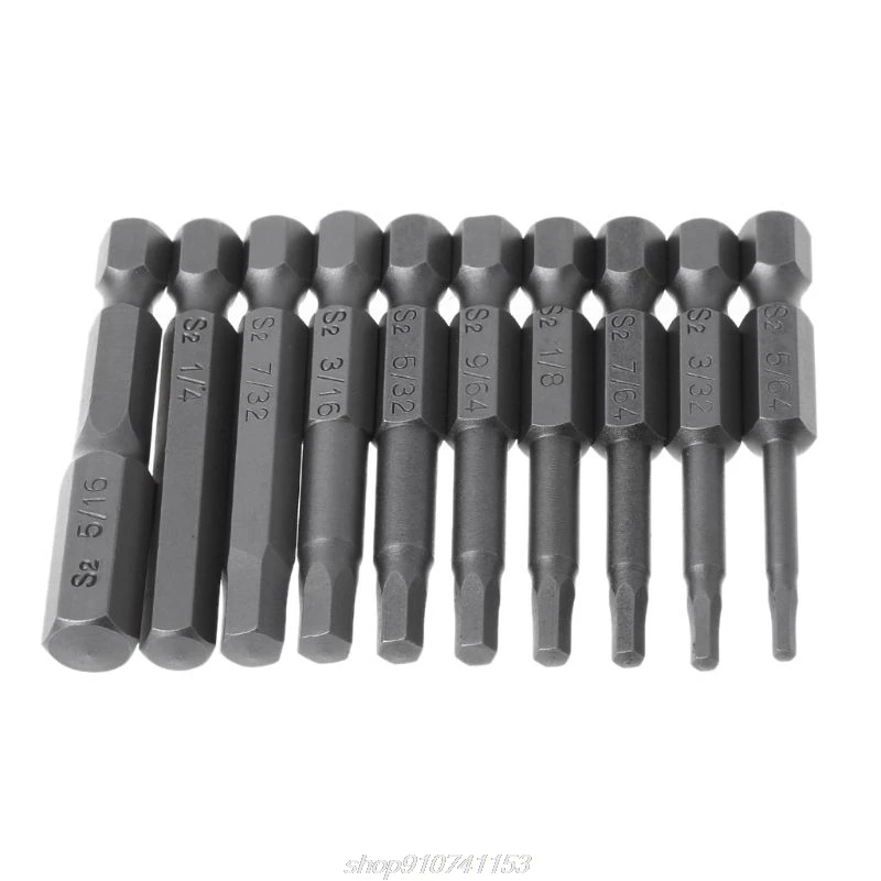10 Chiếc Từ Lục Giác Vít Thép Không Gỉ 1/4 Inch Chuôi Lục Giác Vặn Vít Bộ 50Mm N03 20 Dropshipping