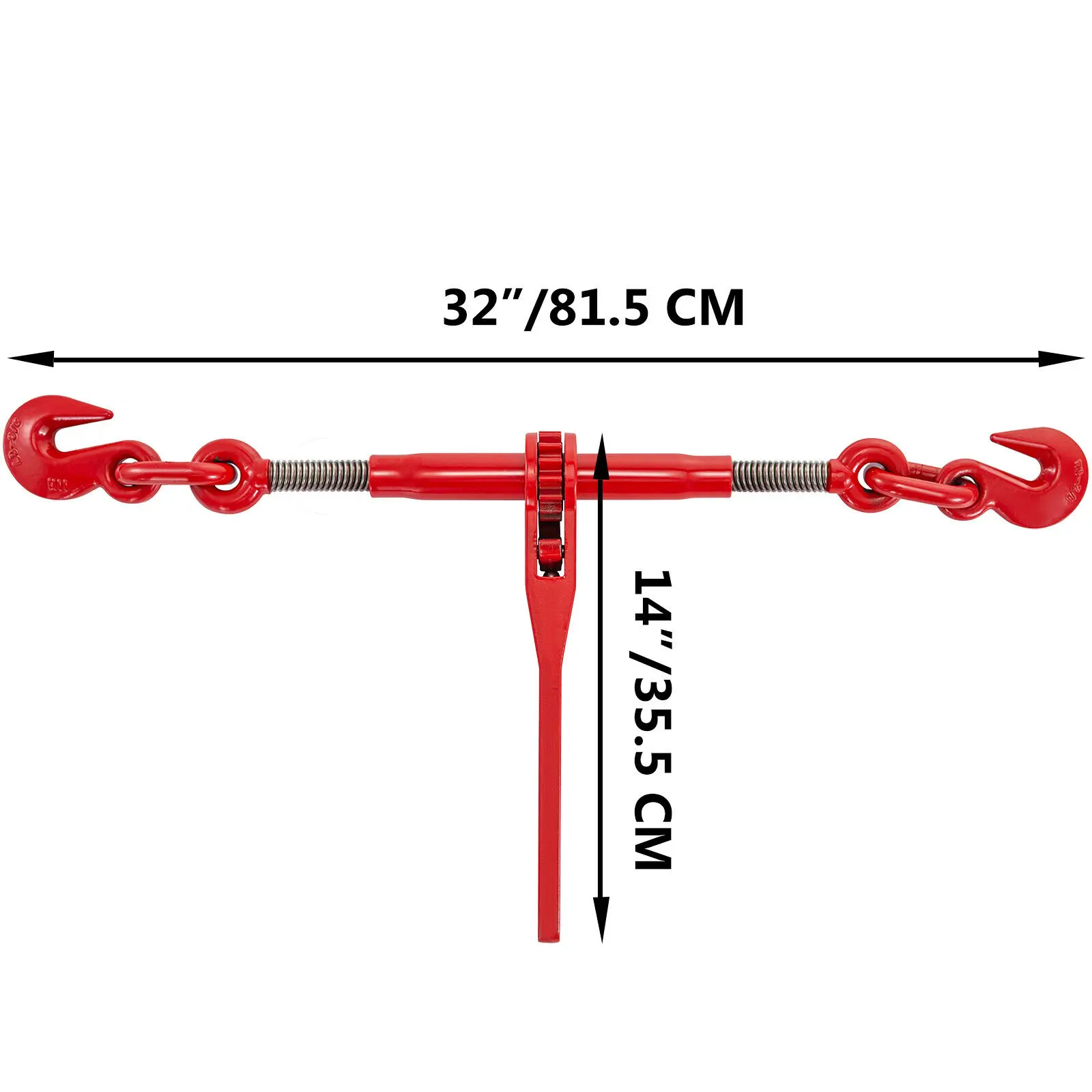 VEVOR-cadena de trinquete ajustable, carpeta de carga de 3/8 -1/2 pulgadas, capacidad de carga de 9215Lbs para atado Industrial, remolque de seguridad, 4 uds.
