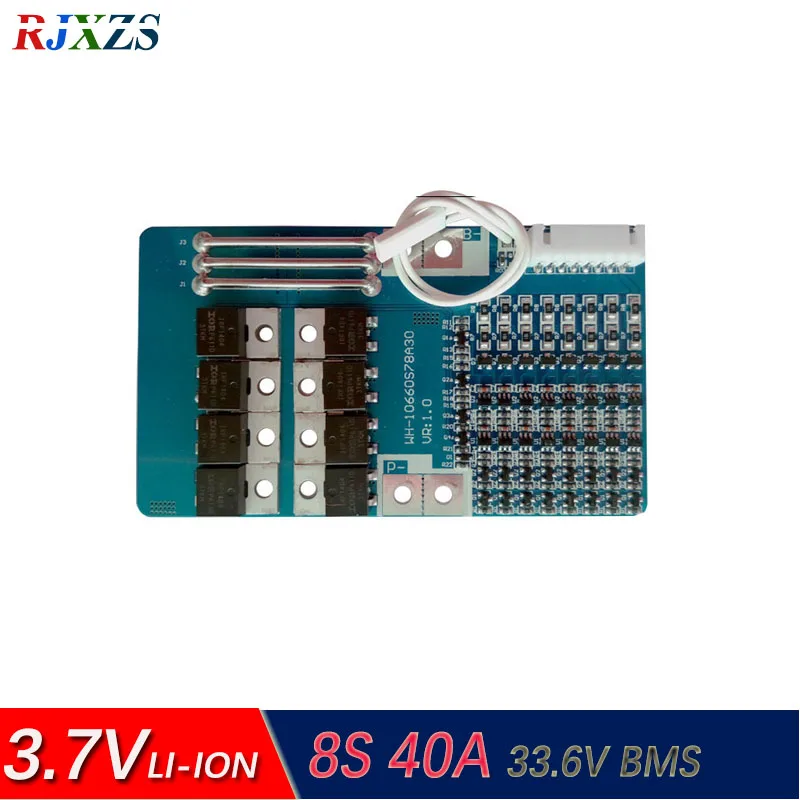 

8S 40A 33.6V Lipo Lithium Polymer BMS/PCM/PCB Battery Protection Circuit Board for 8 Packs 18650 Li-ion Cell W/ Balance