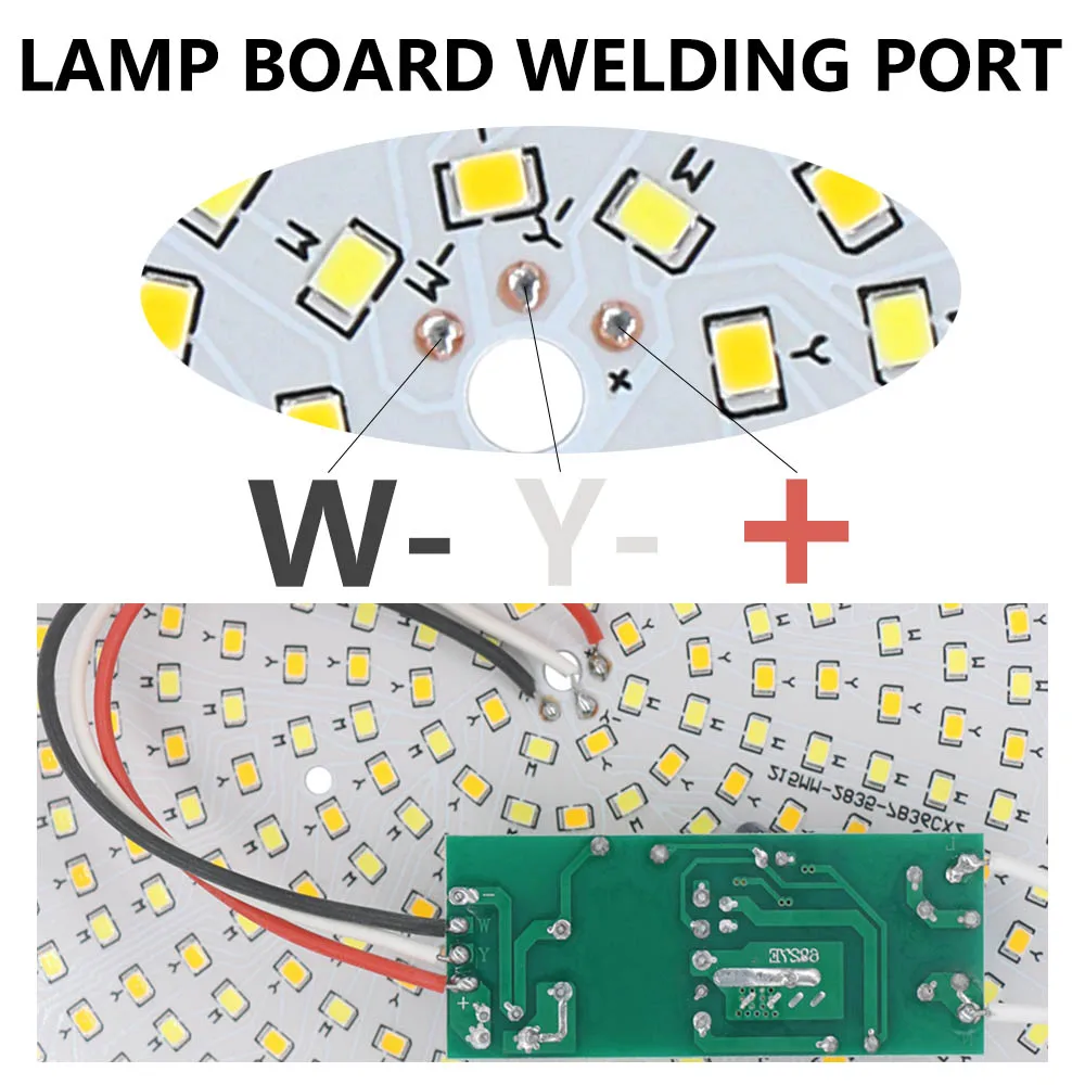 LED Light Board Round And Driver 10W 18W 24W 36W 250mA Three-color LED Source Lamp Diode Ceiling Light Panel Light Accessories