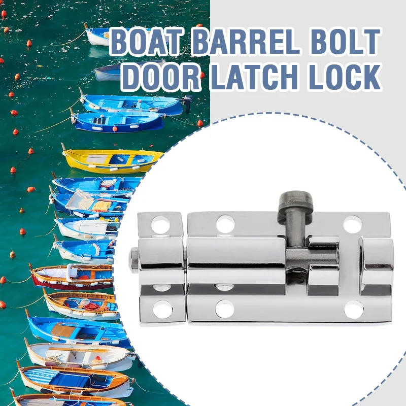 1 Pcs Boat Barrel Bolt Cabinet Door Latch Lock Marine 316 Grade Stainless Steel For Boat Yacht Door Window Etc 2*1 Inch