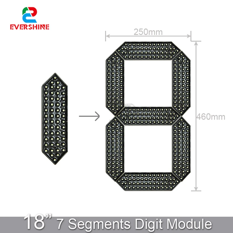 18 Inch Outdoor Waterproof 7 Segments LED Display Led Digital Board Display Signs For Gas Price Station