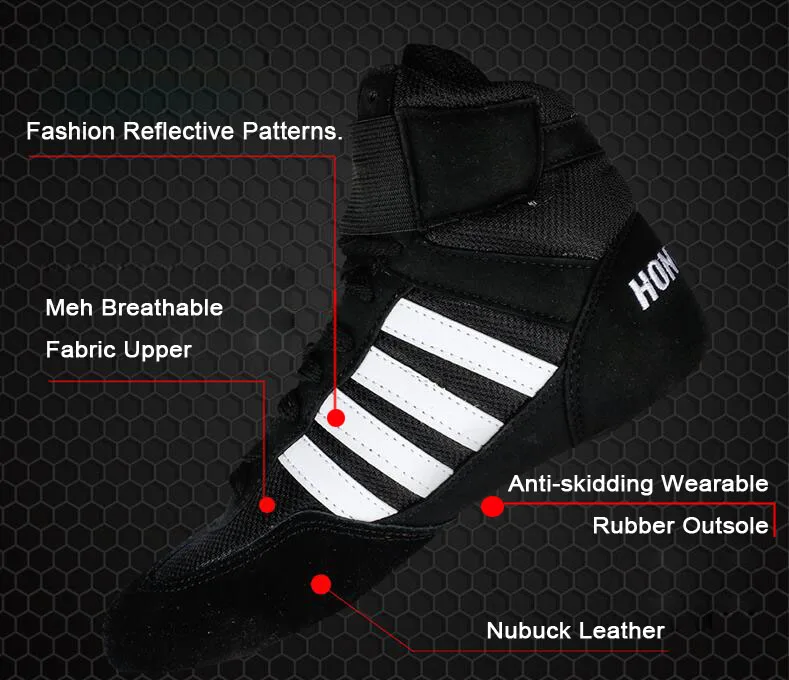men,women,child boxing shoes Rubber outsole breathable Wrestling shoes Women wrestling costume shoes for wrestling