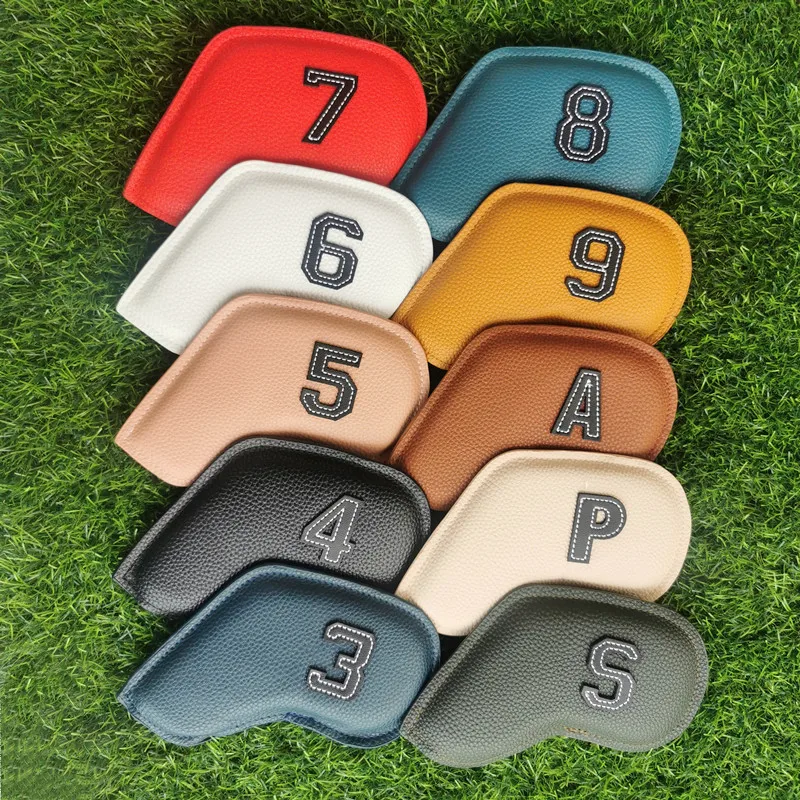 PU Leather Golf Woods Headcovers, Capas para Fairway Driver Putter 135UT Clubes, Cabeças Set, Unisex, Tampa da cabeça de ferro simples