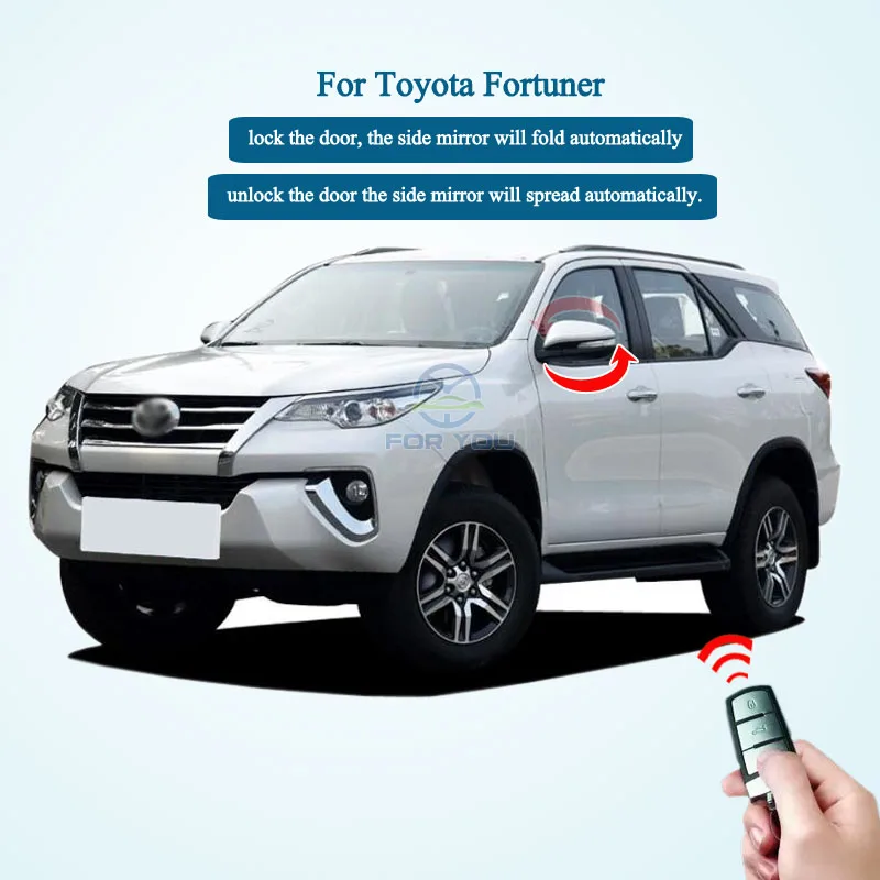 FORYOU Car Automatic Intelligent Close Open 2 BY 2 + Mirror Folder Kit Module For Toyota Fortuner 2016-2023 /Hilux 2017-2023