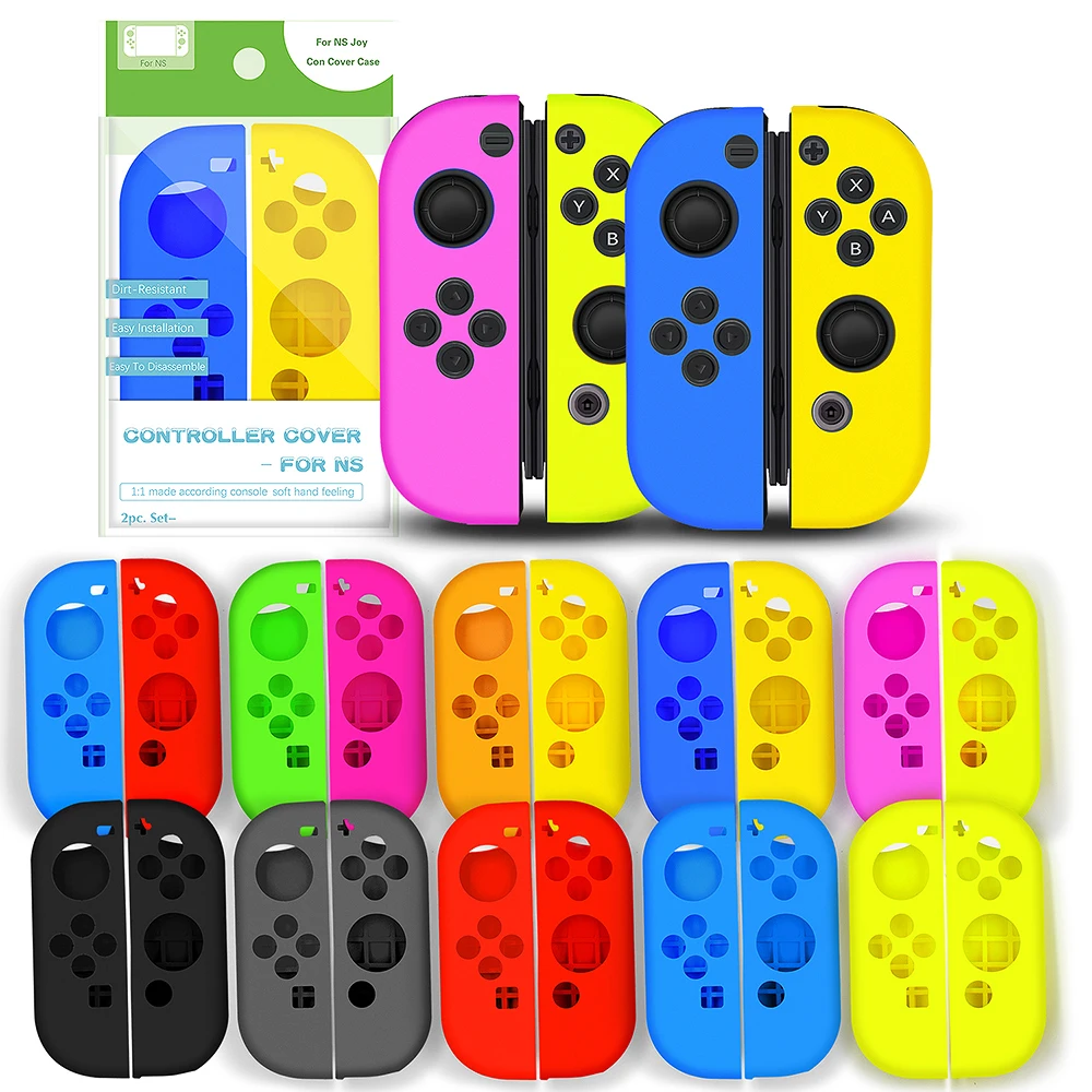 Left Right Silicone Joycon Case Cover for Nintendo Switch Solid Color Rubber Protection for Ns Switch Oled Controller Case Skin