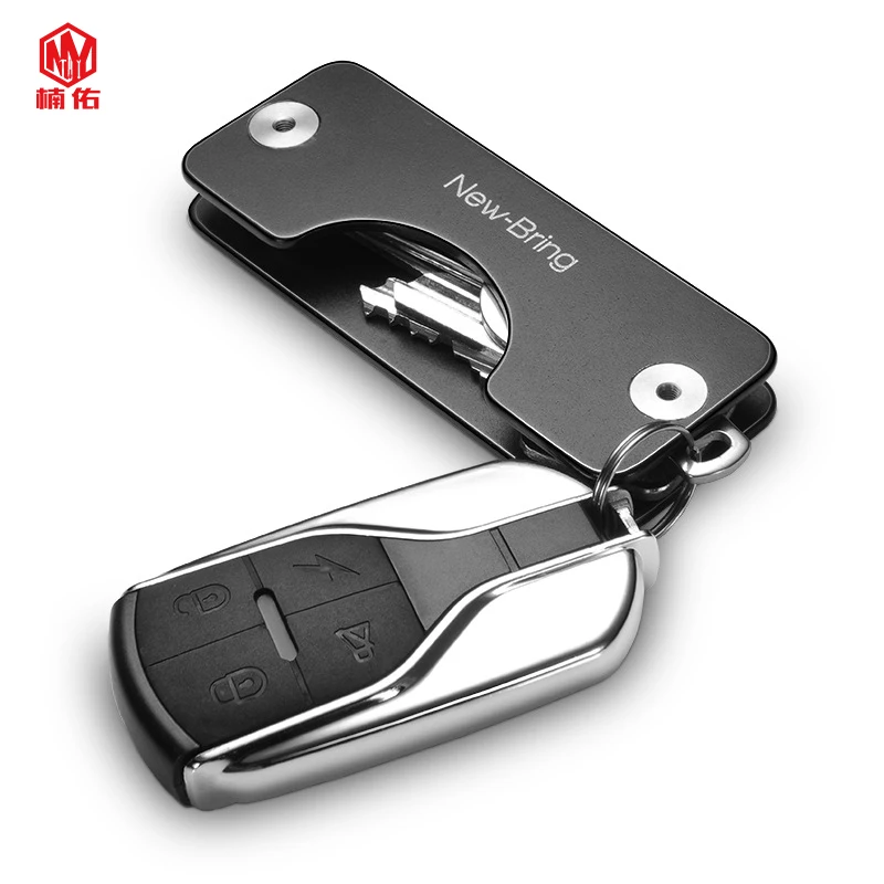 1PC Aluminum Alloy Key Storage Clip EDC Keychain Aluminum Alloy Key Storage Box Key Wallet
