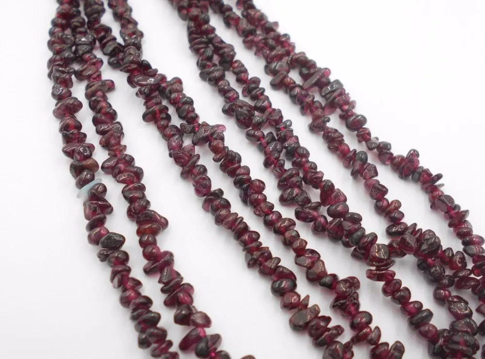 34inch Natural garnet Chips loose Beads necklace Stone necklace