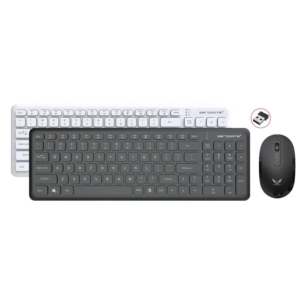Wireless Keyboard and Mouse kit  104keys Keyboard mouse for Laptops Notebooks Tablets PC Accessoires with Chocolate keycaps