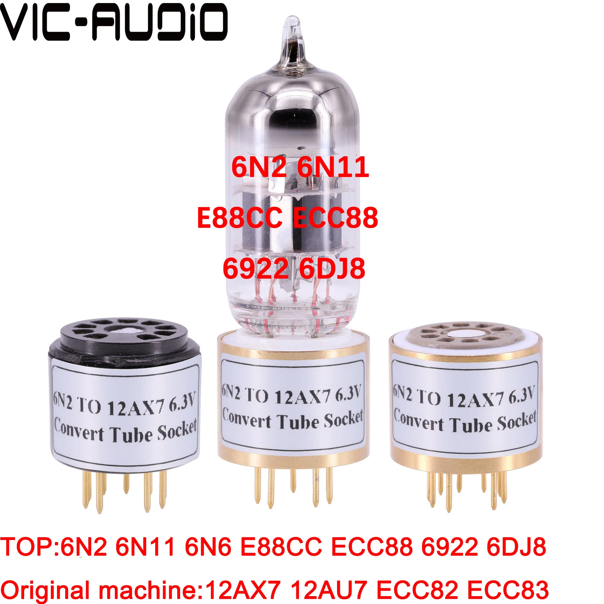 1 قطعة 6N6 6922 6N2 العلوي إلى 12AX7 ECC83 12AX7B 6.3 فولت أسفل لتقوم بها بنفسك الصوت فراغ أنبوب مأخذ توصيل محول محول