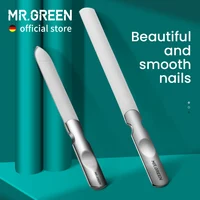 MR.GREEN-limas de uñas de doble cara, manicura y pedicura de acero inoxidable, herramientas profesionales para el cuidado de las uñas de los pies y los dedos