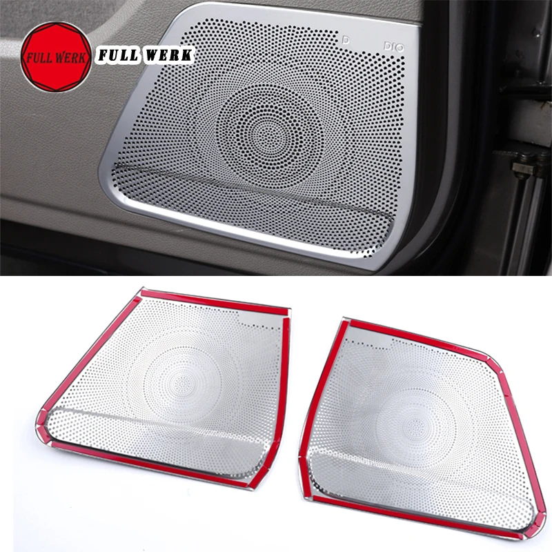 Stainless Steel Car Door Speaker Trim Decoration Cover for Magotan B7 12-16 Interior Rear Door Audio Sticker Protector Accessori