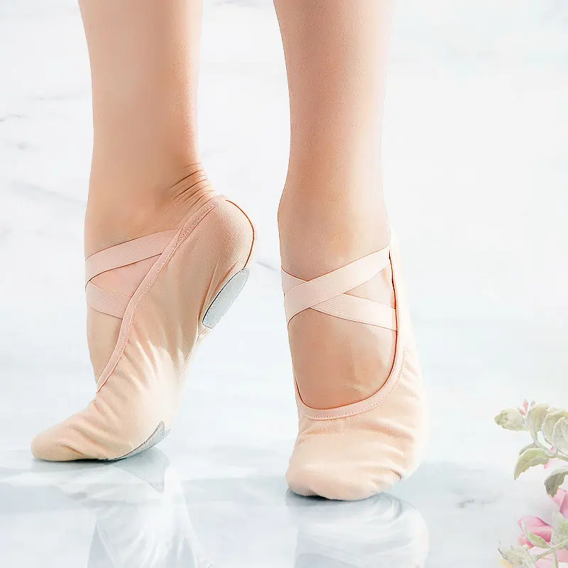 Mädchen Frauen Ballett Schuhe Gymnastik Wohnungen Split Sohle Ballett Hausschuhe Teen Leinwand Ballerina Schuhe Kinder Praxis Tanz Schuhe