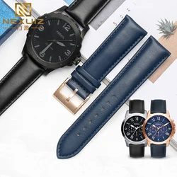 Cowhide Genuine Leather 20mm 22mm Watchbnd Strap for FOSSIL FS4835 FS5237 ME3052 FTW1114 Waterproof Men's Quick Release Bracelet