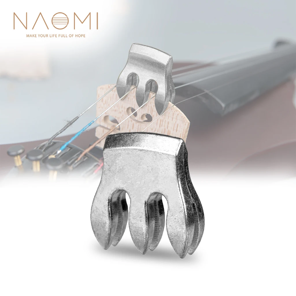 NAOMI Metal Violin Practice Mute Reduces Volume Fiddle Silent Silencer 3 Claws Violin Parts Accessories