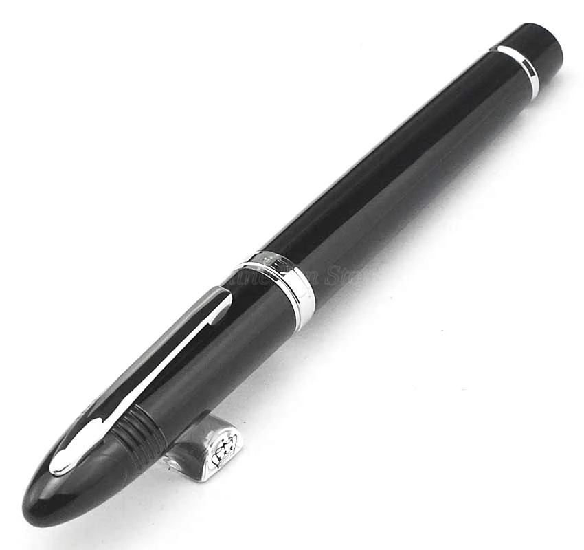 

Duke 911 Black Barrel Big Shark Shape Metal Fountain Pen Medium Nib Professional Stationery Supplies Writing Tool Pen Gift