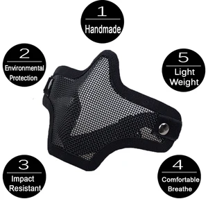 Airsoft Tactical Maske für Outdoor -Jagd, Metalldrahtgitter, Schutzmaske, BB -Waffe, Schuss, Paintball -Accessoires 8 Hauptverkaufsmaskenschutz Airsoft - №8