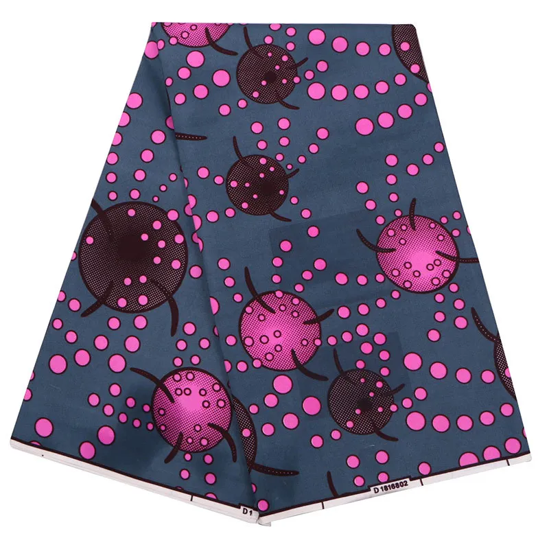

2019 African Wax New Fashion Design Round Pattern Print Pagnes African Guaranteed Veritable Wax Printed Fabric