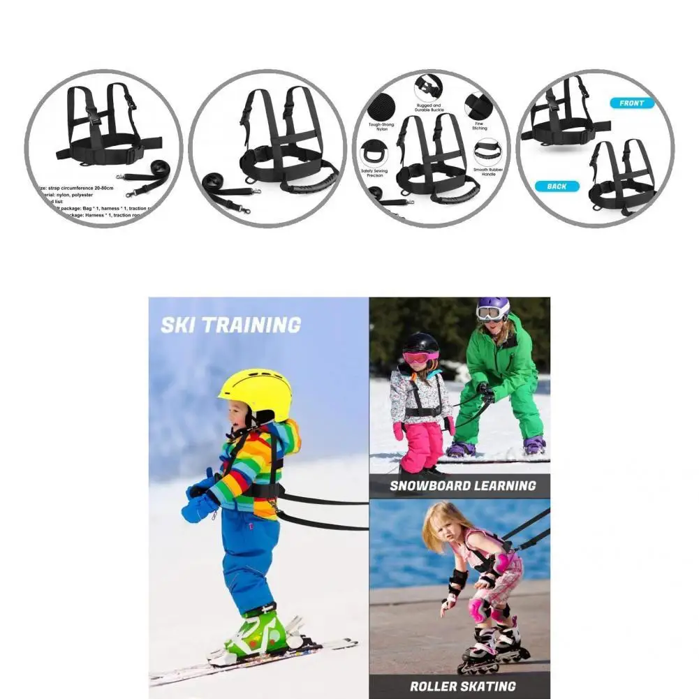 Reliable Skiing Safety Belt Multifunctional Convenient Excellent Kids Ski Safety Strap with Traction Rope