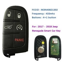 CN086037 5B inteligentny klucz zdalny Jeep Renegade M3N-40821302 433mhz 4A Chip dostęp bezkluczykowy SIP22 ostrze