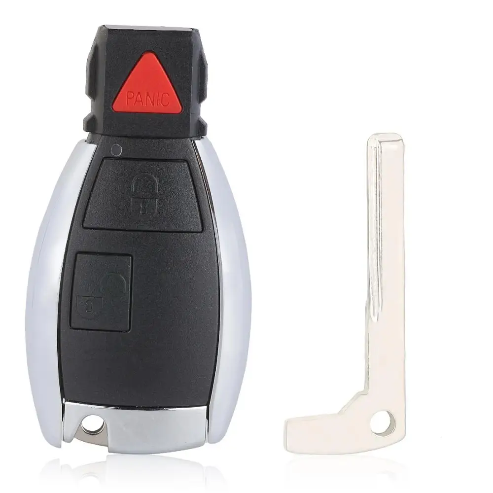 KEYECU Upgraded Modified Smart Remote Key Shell Case 2B/3B/4B Fob for Mercedes-Benz CLS C E S W124 W202