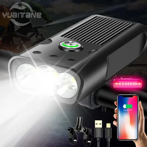 Bike Front Light 5200mAh USB Rechargeable YUAITANE