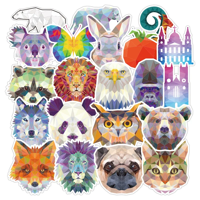 35pcs/Pack Cartoon Stickers Waterproof Cute  Animal Sticker For Skateboard Guitar Luggage Motorcycle Kids Toys