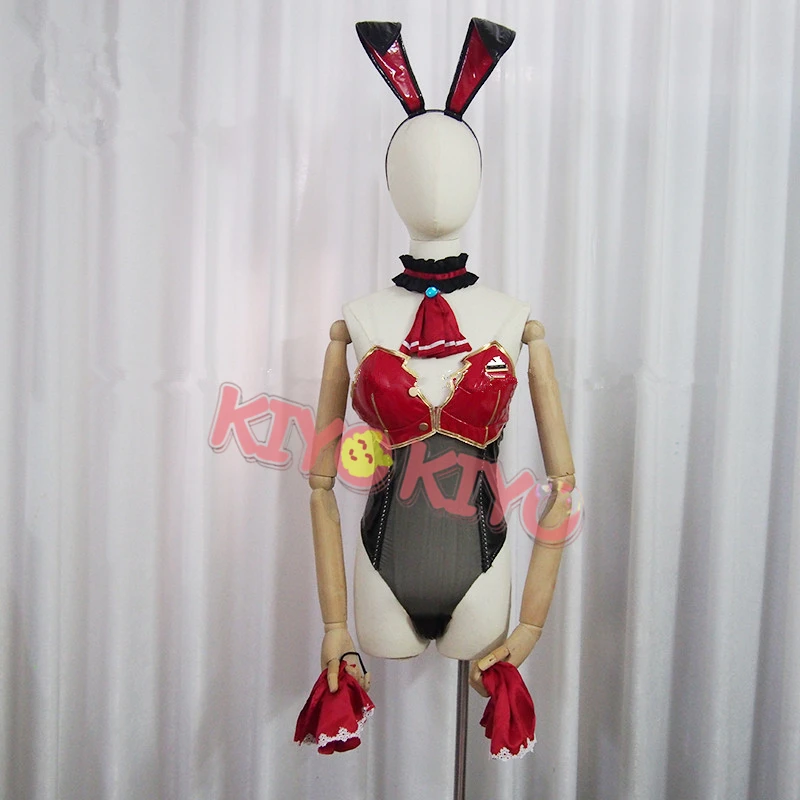 KIYO-KIYO Vtuber Hololive Houshou Marine Gawr Gura Bunny Girl Jumpsuit Cosplay Costume Can Custom made