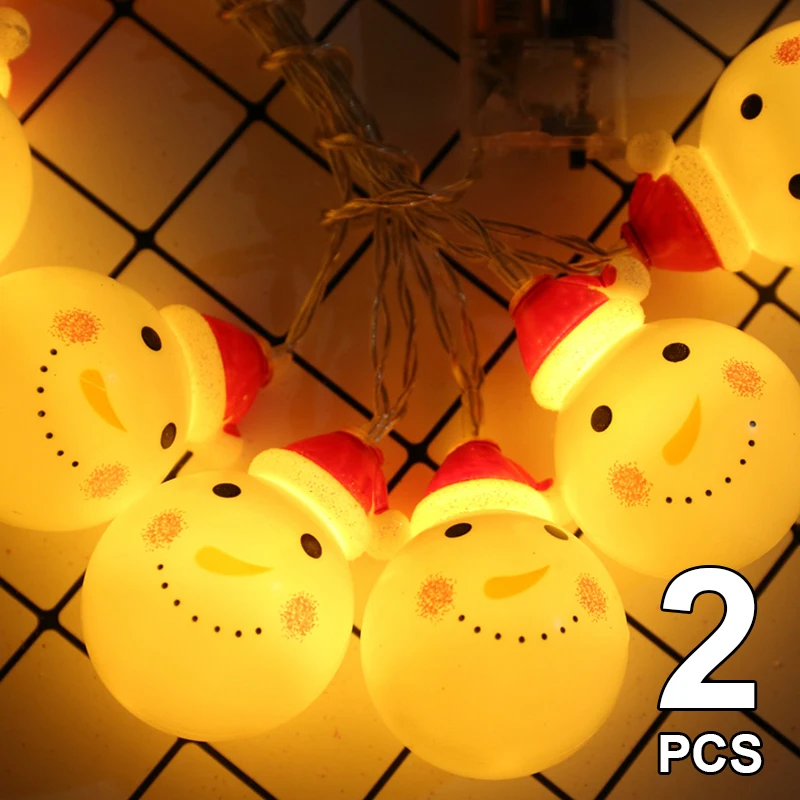 

Luces de navidad Christmas decor Snowman decorations for tree guirnalda swieta bozegonarodzenia Garland new year 2020 LED light