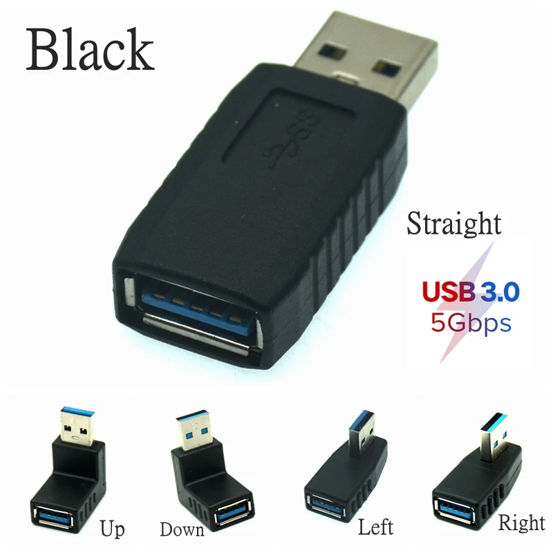 USB Extension Cable USB 3.0 Male To Female Right Angle 90 Degree USB Adapter UP/Down/Left/Right Cabo USB 0.2M