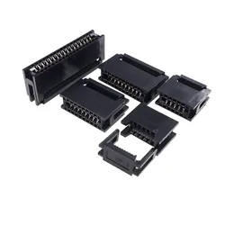 20 Pcs 2.54 MM Pitch Edge Card Connector IDC Type Slot 10 14 16 20 24 26 30 34 40 50 60 64 Pin PCB Gold Finger Board Socket