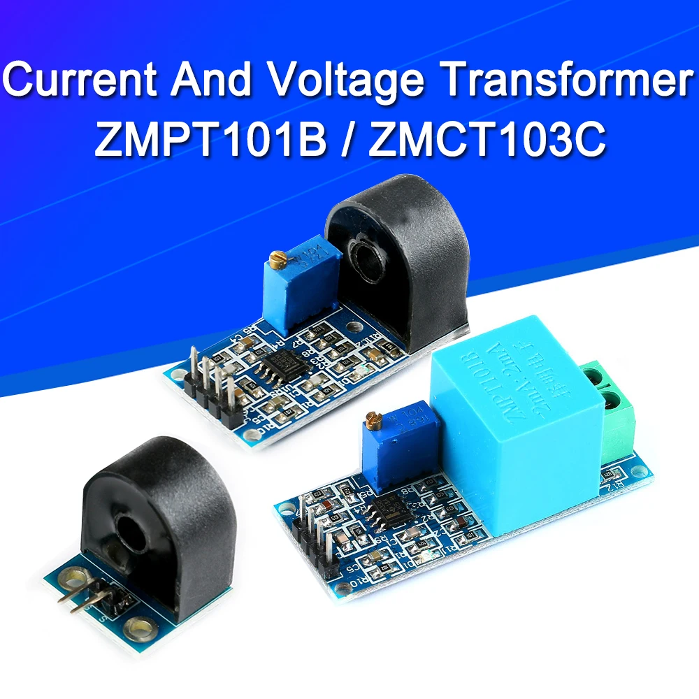 Active Single Phase Voltage Transformer Module AC Output Current  Voltage Sensor for Arduino Mega ZMPT101B 2mA ZMCT103C 5A