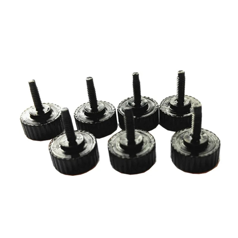 5Pcs M1.6 Flat Head Knurled Thumb Screws Zinc Plated Tighten Hand Twist Cylindrical Head Hand Bolts For Computer Case Screw