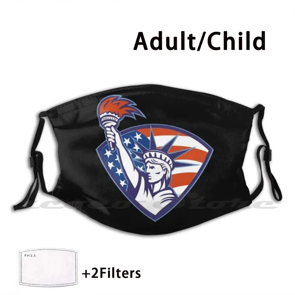 Mother Of Exiles Custom Pattern filtro lavabile Pm2.5 maschera per bambini adulti Mother Of Exiles Statue Of Liberty