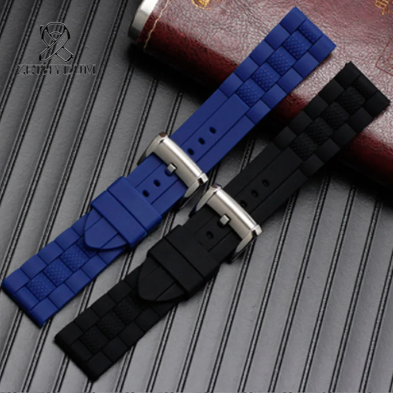 Blue Angel watch band Citizen AT8020 Armani waterproof silicone watch band  20 22mm 23mm Silicone Sports watchband simple strap